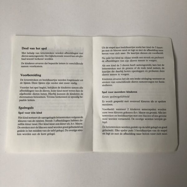 Het eerste lezen van Ravensburger - Jaar 1988 (5) Vintage spel Het eerste lezen van Ravensburger uit 1988, inclusief spelregels