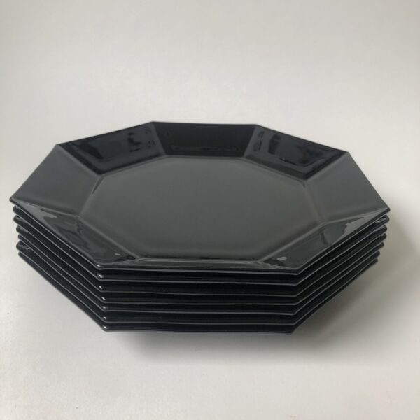 Ontbijtborden Arcoroc France Octime - diameter 22 cm - 7 stuks (1) Vintage achthoekig ontbijt borden van Arcoroc France Octime