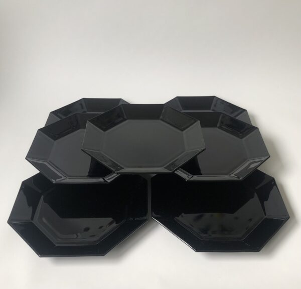 Ontbijtborden Arcoroc France Octime - diameter 22 cm - 7 stuks (3) Vintage achthoekig ontbijt borden van Arcoroc France Octime