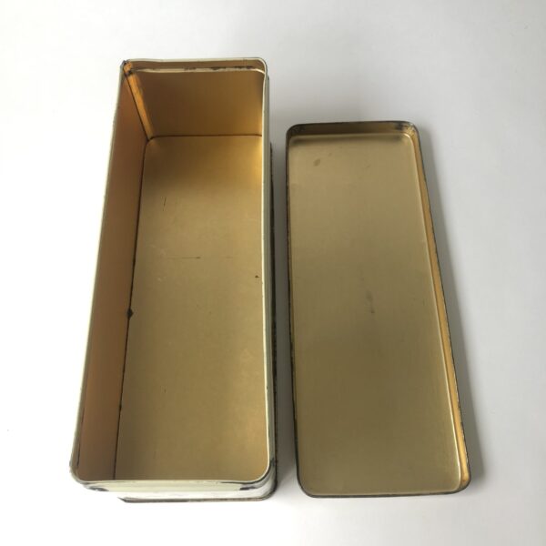 Ontbijtkoekblik van Verkade - afmeting 28x10,5x9,5 cm (2) Vintage ontbijtkoekblik van Koninklijke Verkade Fabrieken N.V. Zaandam Holland