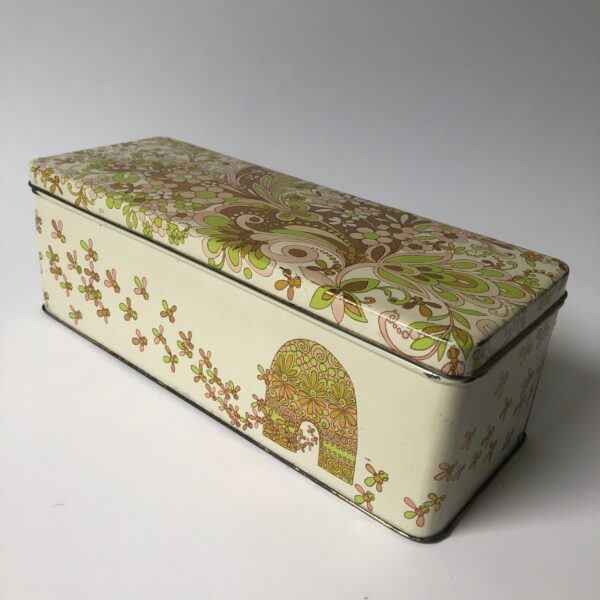 Ontbijtkoekblik van Verkade - afmeting 28x10,5x9,5 cm (5) Vintage ontbijtkoekblik van Koninklijke Verkade Fabrieken N.V. Zaandam Holland