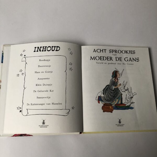 Boek 8 sprookjes van Moeder de Gans - jaar 1988 (2) Vintage boek - 8 sprookjes van MOEDER de GANS