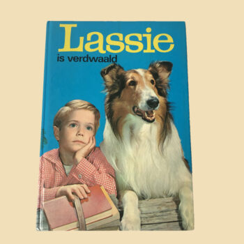 Vintage kinderboek Lassie is verdwaald uit 1960