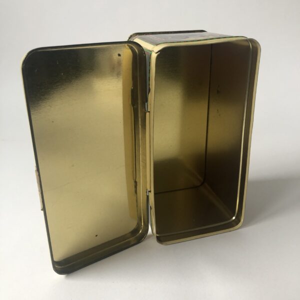 Blik Zwaluw lucifers - afmeting 15,5x8x8 cm (6) Vintage rechthoekig blik voor lucifersdoosjes of losse lucifers van het merk Zwaluw