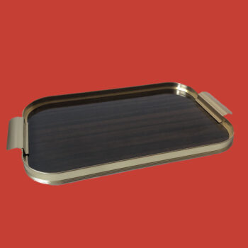 Vintage formica/messing dienblad MB Italy uit de jaren 70