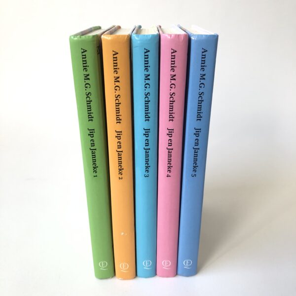 Vintage boeken van Jip en Janneke, deel 1 t/m 5