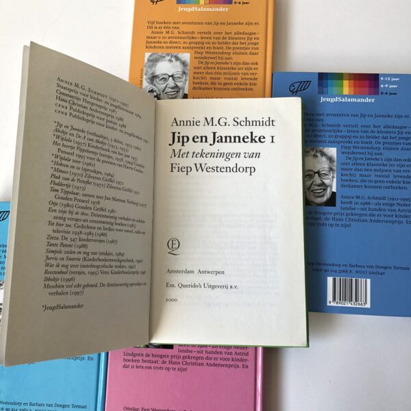 Vintage boeken van Jip en Janneke, deel 1 t/m 5
