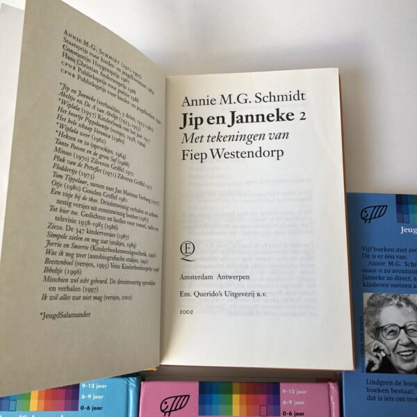 Vintage boeken van Jip en Janneke, deel 1 t/m 5