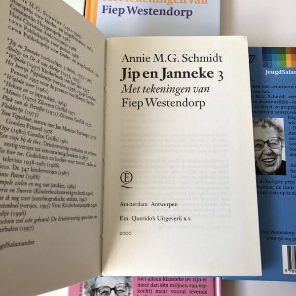 Vintage boeken van Jip en Janneke, deel 1 t/m 5