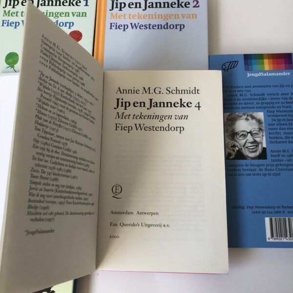 Vintage boeken van Jip en Janneke, deel 1 t/m 5