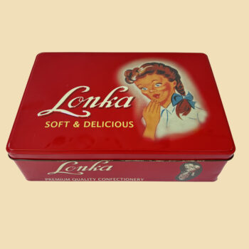 Retro rechthoekig decoratief blik van Lonka soft & delicious