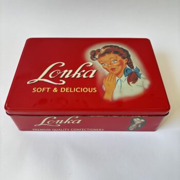 Retro rechthoekig decoratief blik van Lonka soft & delicious