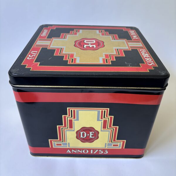Blik - trommel Douwe Egberts Anno 1753 - afmeting 25x25x20 cm (3)