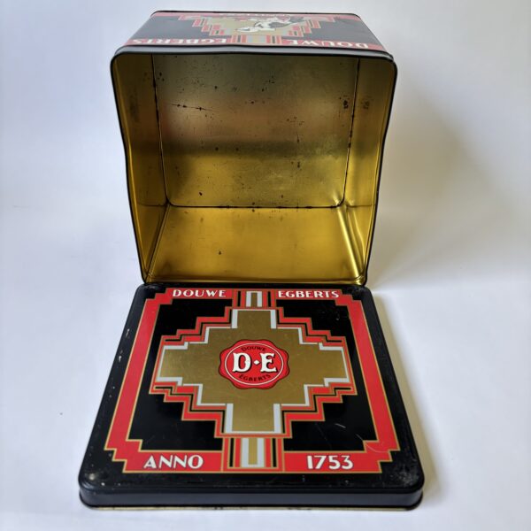 Blik - trommel Douwe Egberts Anno 1753 - afmeting 25x25x20 cm (4)