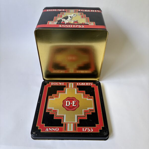 Blik - trommel Douwe Egberts Anno 1753 - afmeting 25x25x20 cm (5)