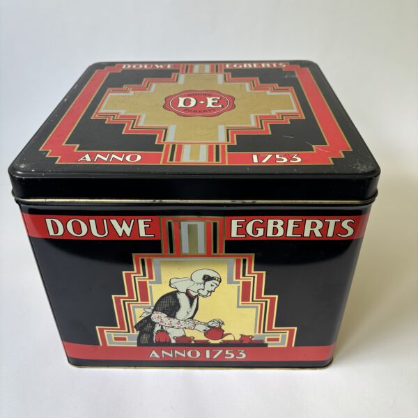 Blik - trommel Douwe Egberts Anno 1753 - afmeting 25x25x20 cm (9)