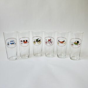 Vintage decoratieve set glazen rijtuigen van Durobor