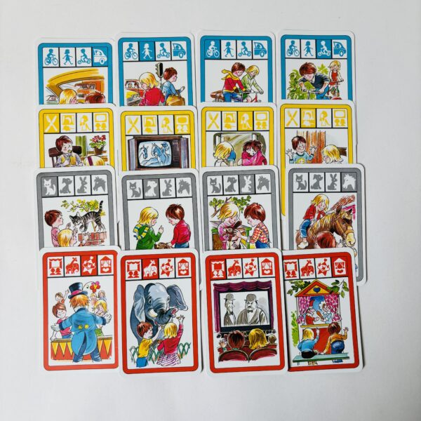 Kleuter kwartet van Jumbo uit 1989 - 36 kaarten zonder tekst (4)