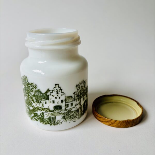 Mosterdpot - Kruidenpot melkglas - hoogte 10 cm (2)