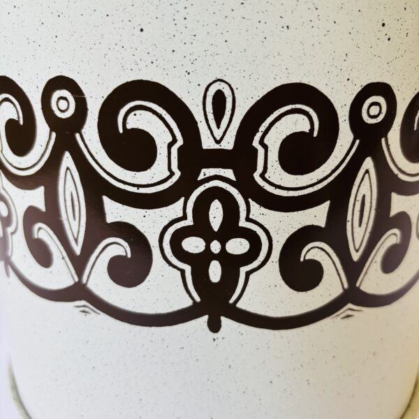 Vintage grote decoratieve voorraadtrommel van Brabantia