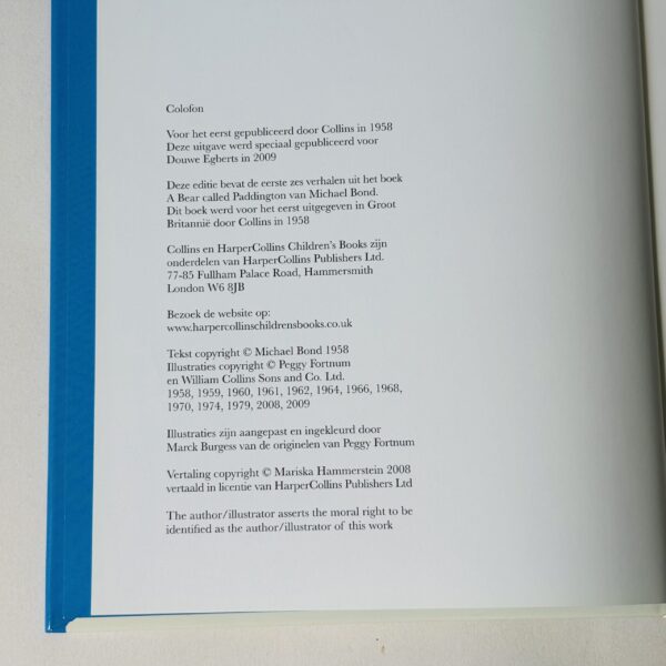 Boek verzamelde verhalen van Het beertje Paddington - jaar 2009 (4) Boek verzamelde verhalen van Het beertje Paddington - jaar 2009 (4)