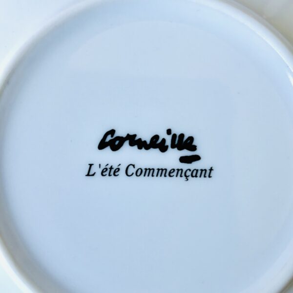 Kop en schotel naar een ontwerp van Corneille getiteld L'été commencant - (de zomer begint)(5)