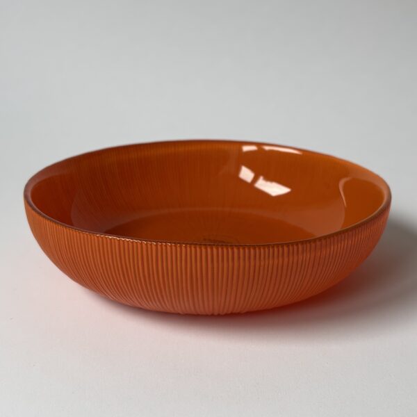 Schaal van glas Vidreco la mediterranea - diameter 18 cm - hoogte 4,5 cm - kleur oranje (2)