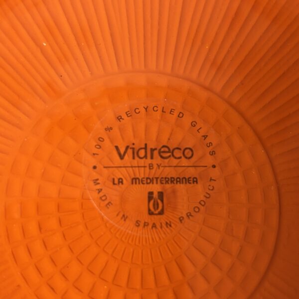 Schaal van glas Vidreco la mediterranea - diameter 18 cm - hoogte 4,5 cm - kleur oranje (4)