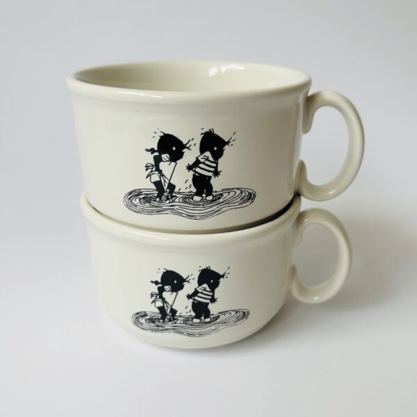 Soepkommen Jip en Janneke - inhoud 300 ml - made England - 2 stuks (1) Vintage soepkommen Jip en Janneke met het mooie ontwerp van Fiep Westendorp