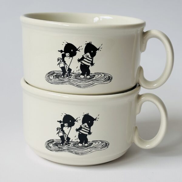Soepkommen Jip en Janneke - inhoud 300 ml - made England - 2 stuks (4) Vintage soepkommen Jip en Janneke met Takkie, het mooie ontwerp van Fiep Westendorp