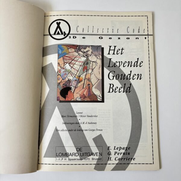 Stripboek De Gezant - Het levende gouden beeld - 1991 1) (2)