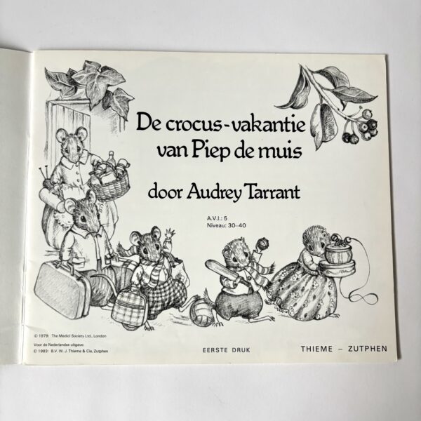 Boek De crocus-vakantie van Piep de muis uit 1983 (2)