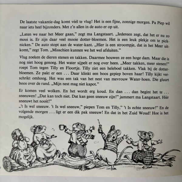 Vintage kinderboek De crocus-vakantie van Piep de muis uit 1983
