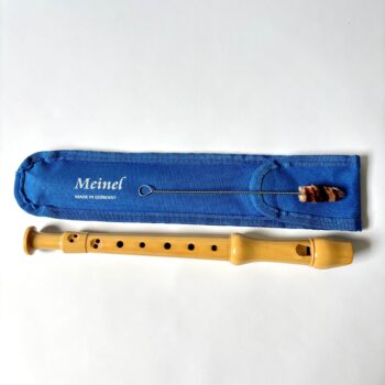 Houten sopraan blokfluit van Meinel met beschermhoes