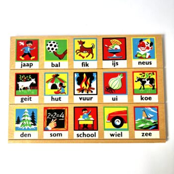 Vintage houten leesplankje van Simplex