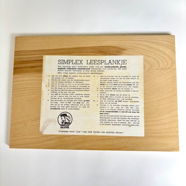 Vintage houten leesplankje van Simplex