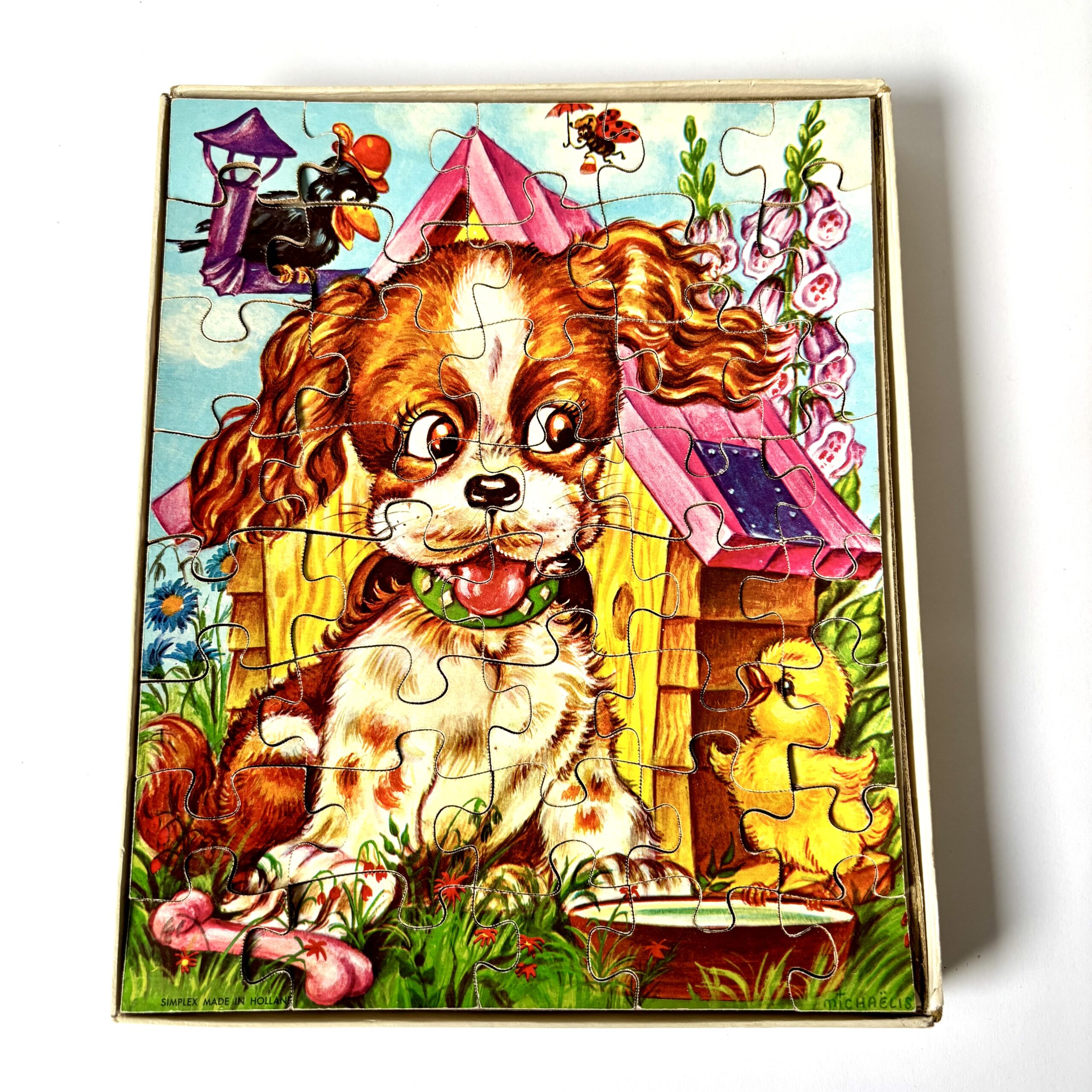 Vintage dieren puzzel van Simplex, made in Holland