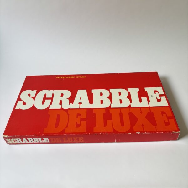 Vintage Scrabble de Luxe met draaitafel en zandloper