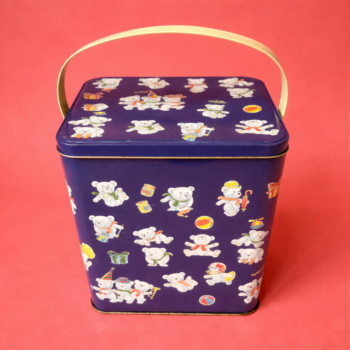 Vintage decoratief blik Beren met een hengsel