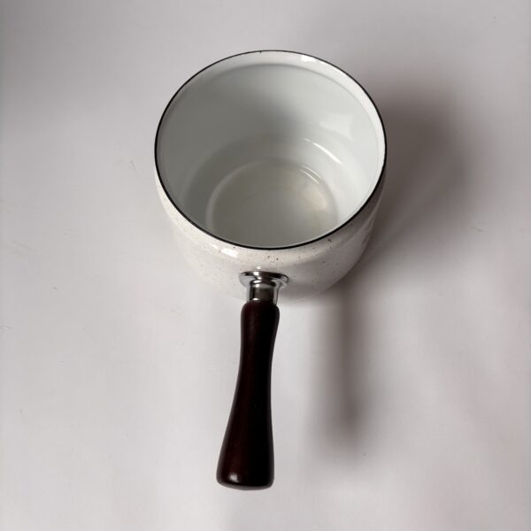 Vintage fonduepan uit de jaren 70, gedecoreerd met wilde bloemen, wildflower serie