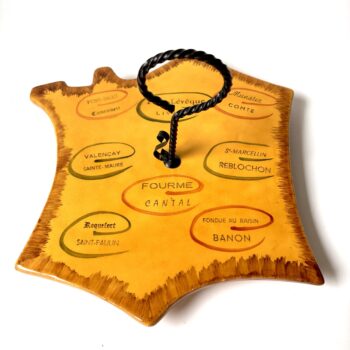 Vintage keramische kaas/serveerschaal van Vallauris France uit de jaren 60