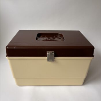 Vintage naaibox/naaikoffer van Curver uit de jaren 70