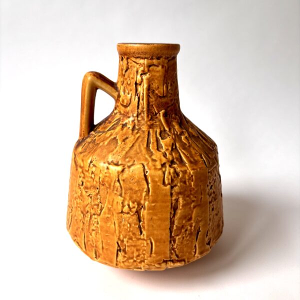 Vintage vaas van Scheurich in de kleur okergeel, modelnummer 2007