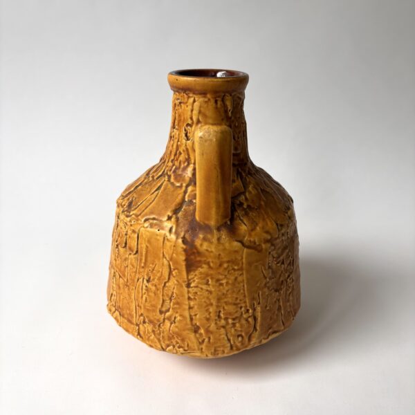 Vintage vaas van Scheurich in de kleur okergeel, modelnummer 2007