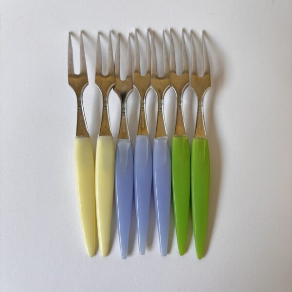 Cocktailvorkjes in 3 kleuren - lengte 11 cm - 7 stuks (2)