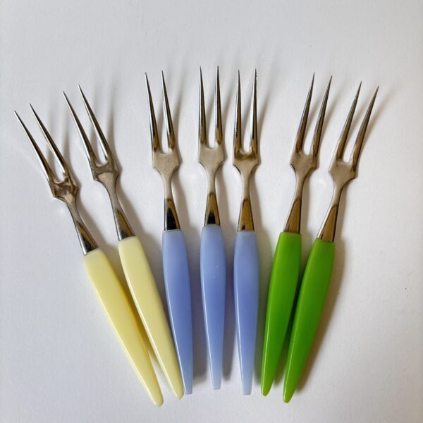 Cocktailvorkjes in 3 kleuren - lengte 11 cm - 7 stuks (3)