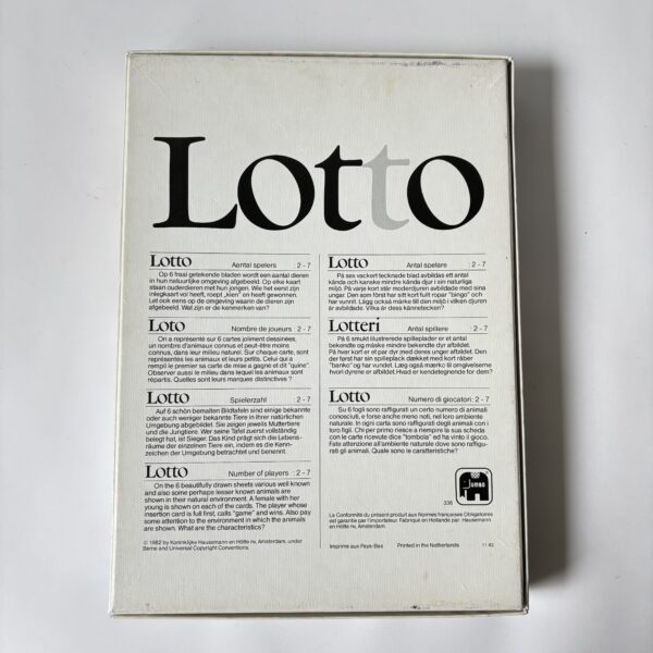 Dieren Lotto van Jumbo uit 1982 (2) Dieren Lotto van Jumbo uit 1982 (2)