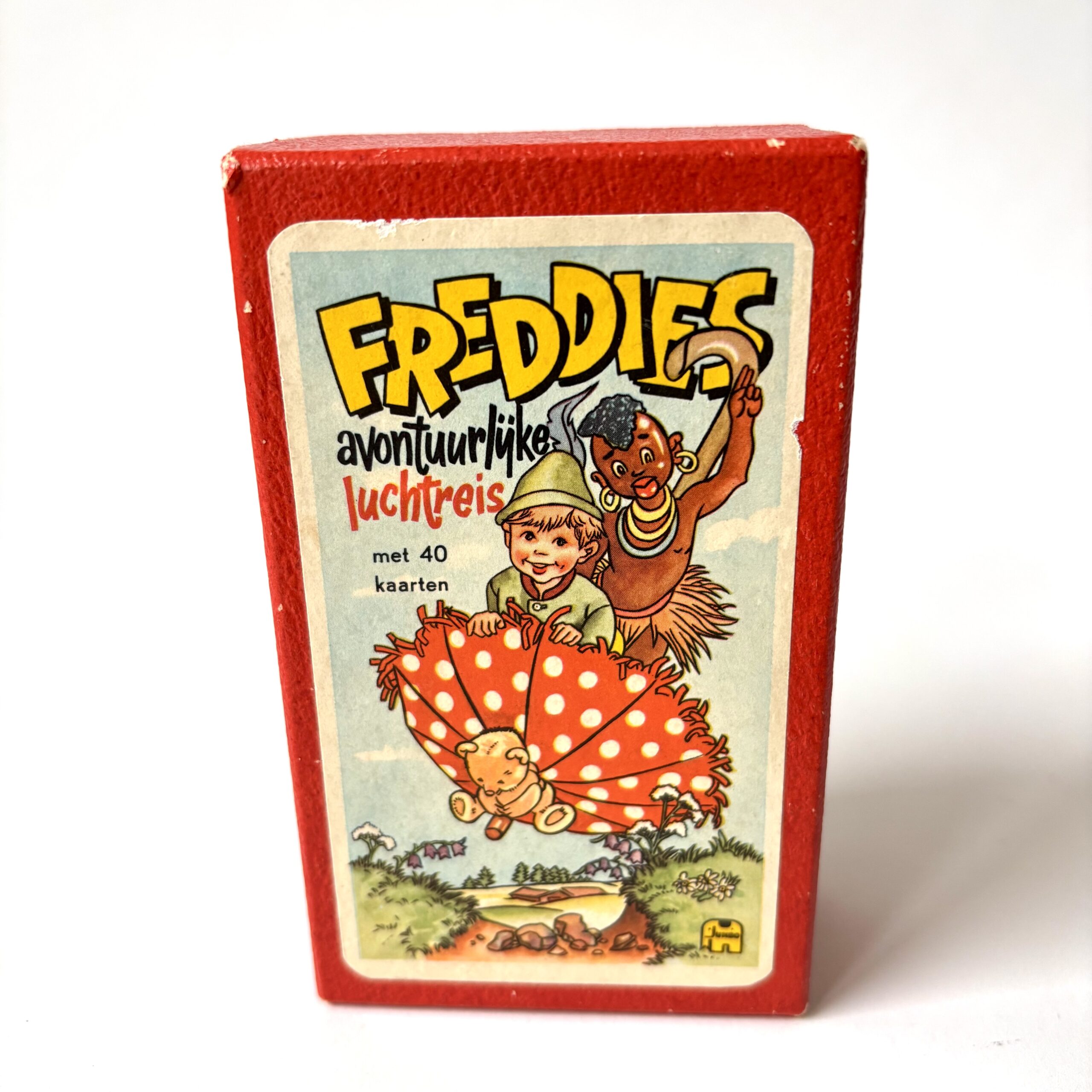 Vintage kwartetspel Freddies avontuurlijke luchtreis van Jumbo uit de jaren 50/60