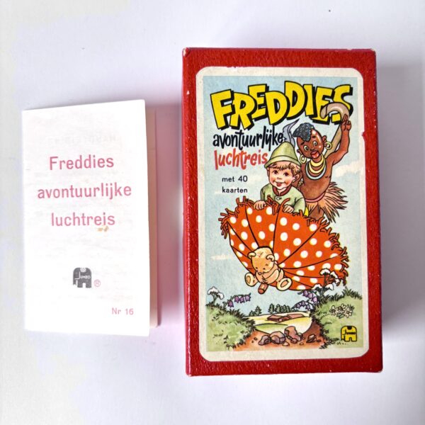 Kwartetspel Freddies avontuurlijke luchtreis (7) Vintage kwartetspel Freddies avontuurlijke luchtreis van Jumbo uit de jaren 50/60