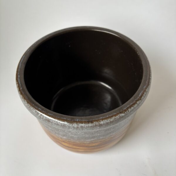 Bloempot keramiek 3544B - diameter 15 cm - hoogte 11,5 cm - kleur grijs-beige (2) Bloempot keramiek 3544B - diameter 15 cm - hoogte 11,5 cm - kleur grijs-beige (2)